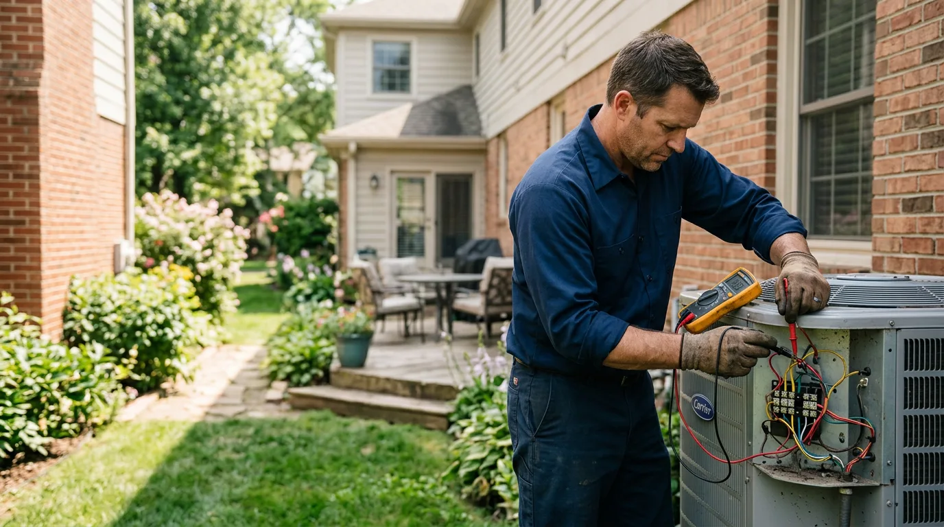 HVAC technician working near Stronghurst, IL